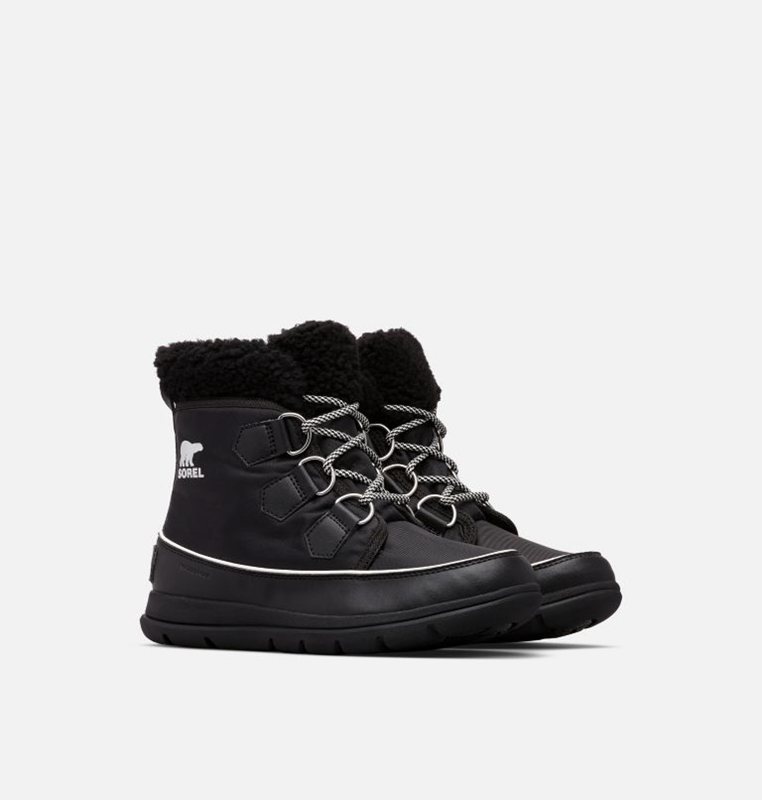 Womens Snow Boots Black - Sorel ™ Explorer Carnival Low - 084-XRGMHW